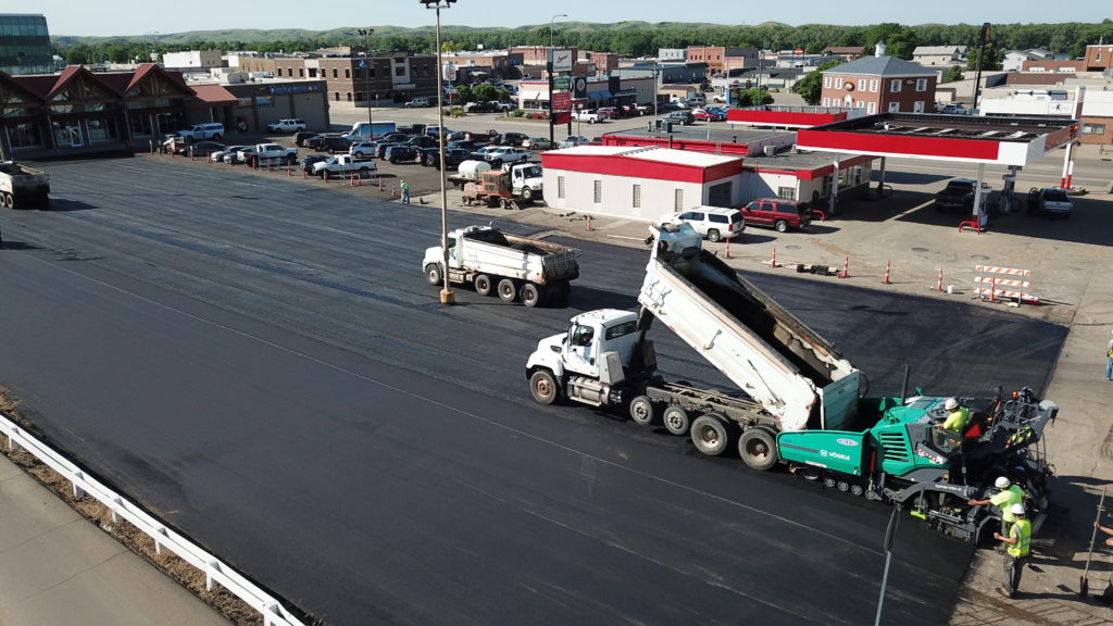 Lynn DakotaMart parking lot paving project Morris Inc.